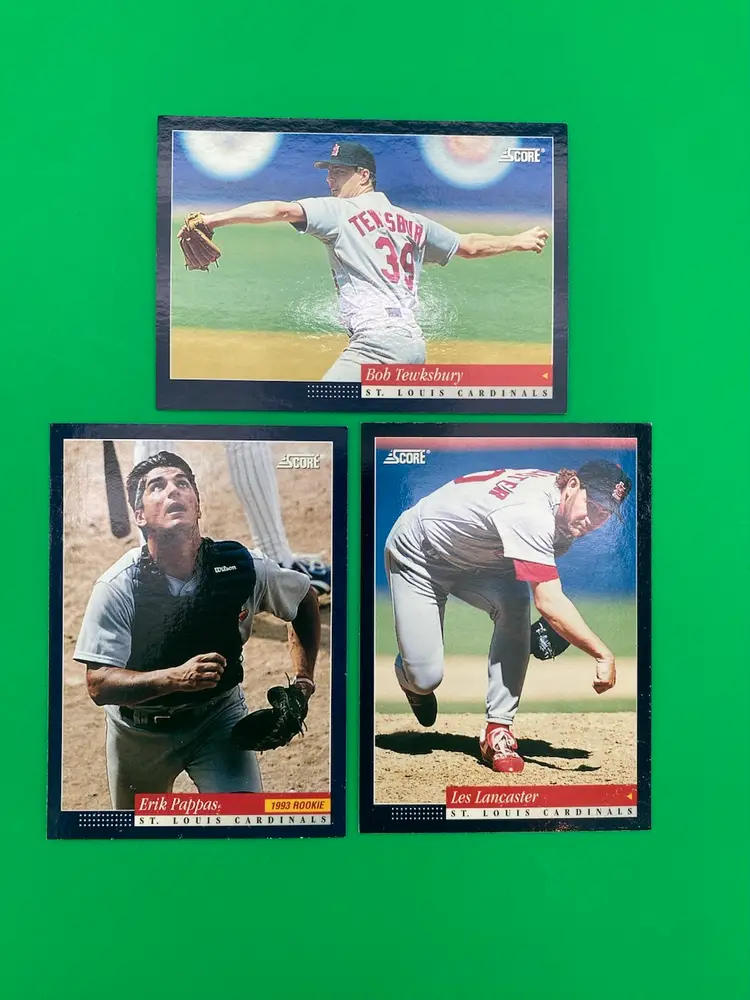 Score 1994 MLB St. Louis Cardinals Lot of 9 Different Trading Cards
