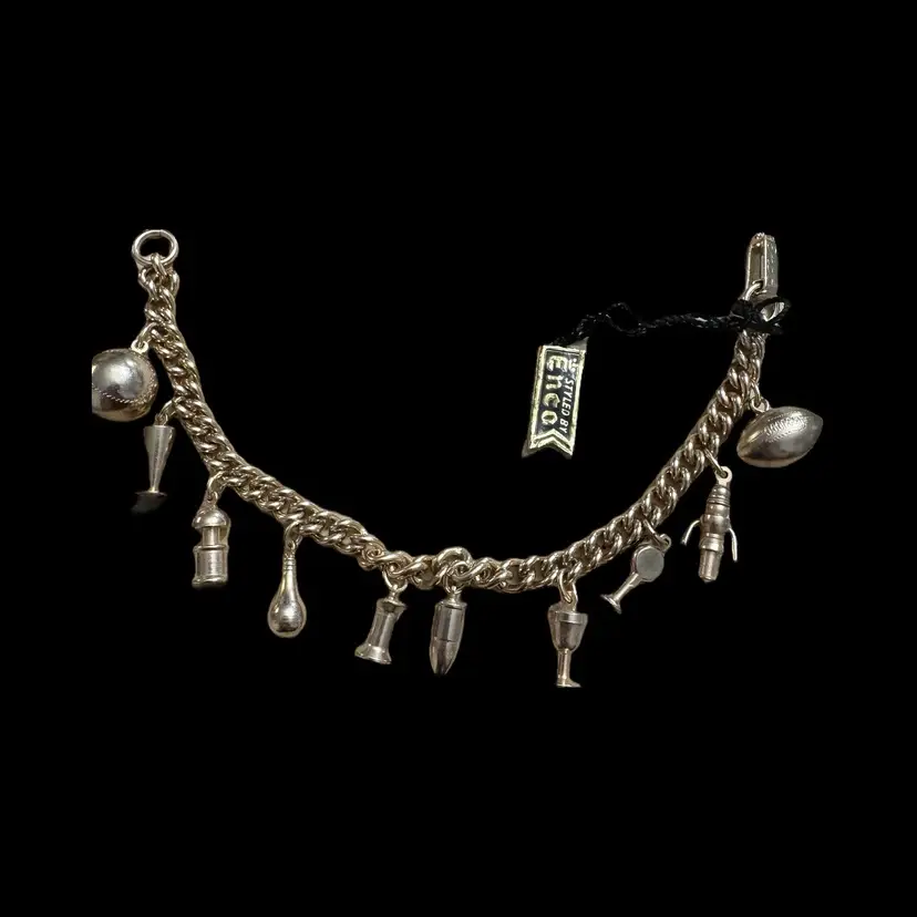 36. Vintage with Tags Enco Charm Bracelet