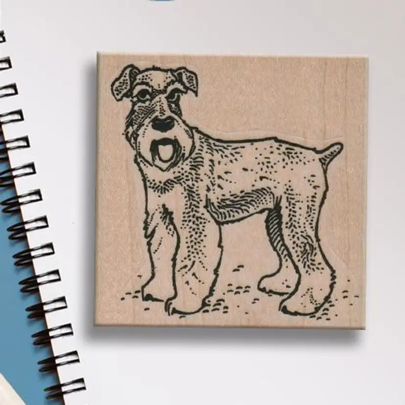 Schnauzer Dog Rubber Stamp