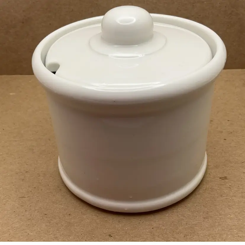 POW4 Sterling Restaurant Ware Honey Condiment Jar White 3.75”