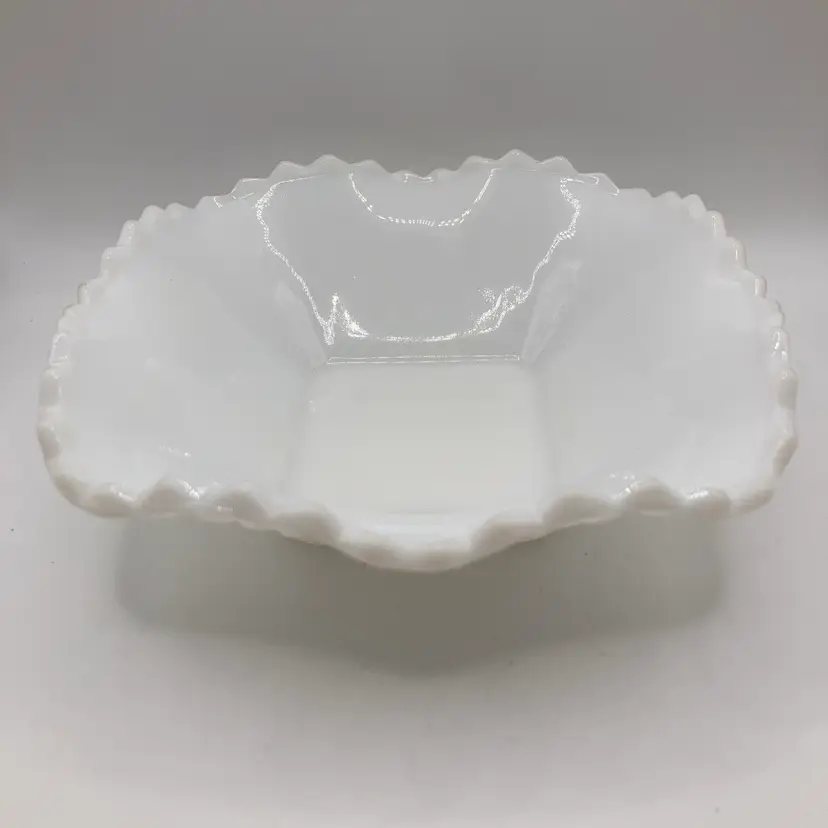 Milk Glass Trinket Dish! 6” Wide 2” Tall