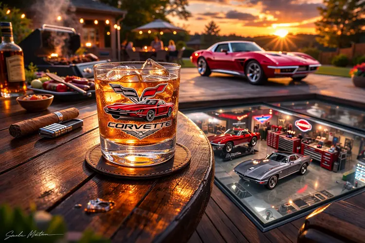 Classic Red Stingray Bourbon Tumbler | Funny Car Lover Gift