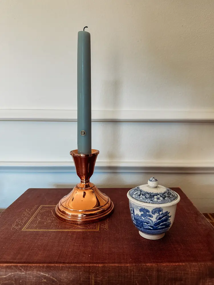 Vintage 70's copper taper candle holder