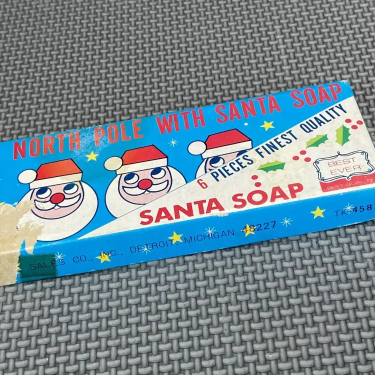 Vintage Christmas Best Ever Imports 6 Pack Santa Clause Mini Soaps Japan New Box