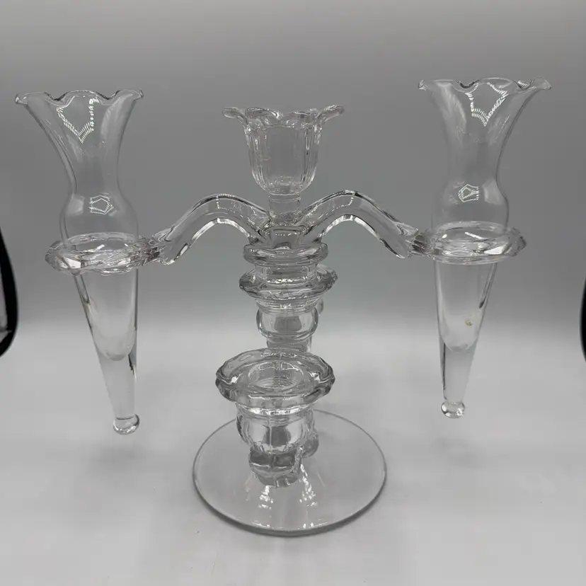 Cambridge Glass 4 Piece Epergne Candle Holder AS IS