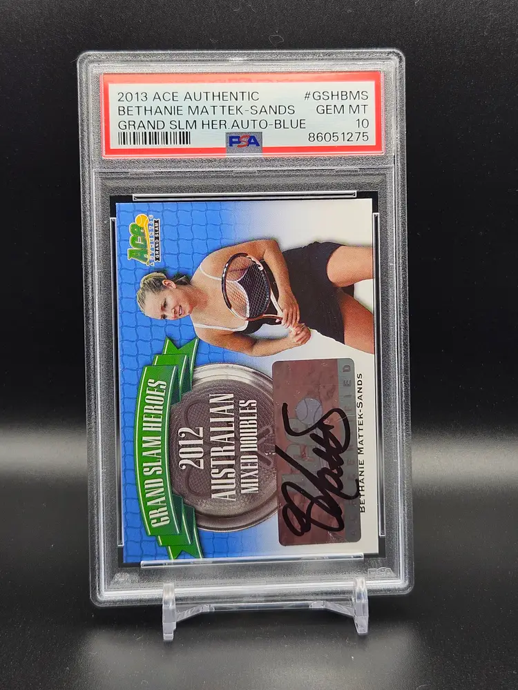 2013 Ace Authentic Grand Slam Heroes Auto Blue Bethanie Mattek-Sands /5 PSA 10
