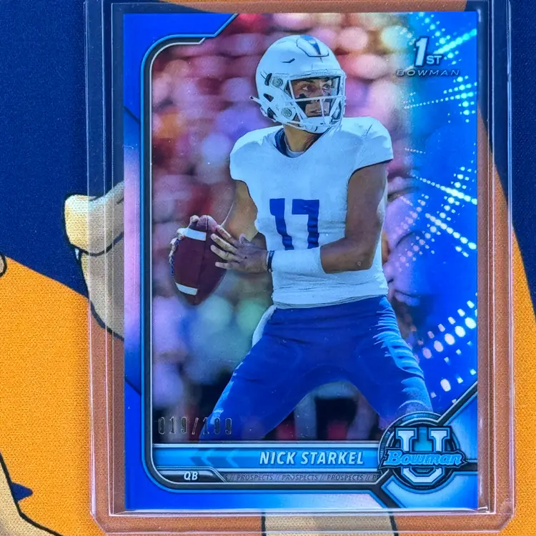 2021-22 Bowman U Chrome Nick Starkel Blue Refractor /199 1st Bowman