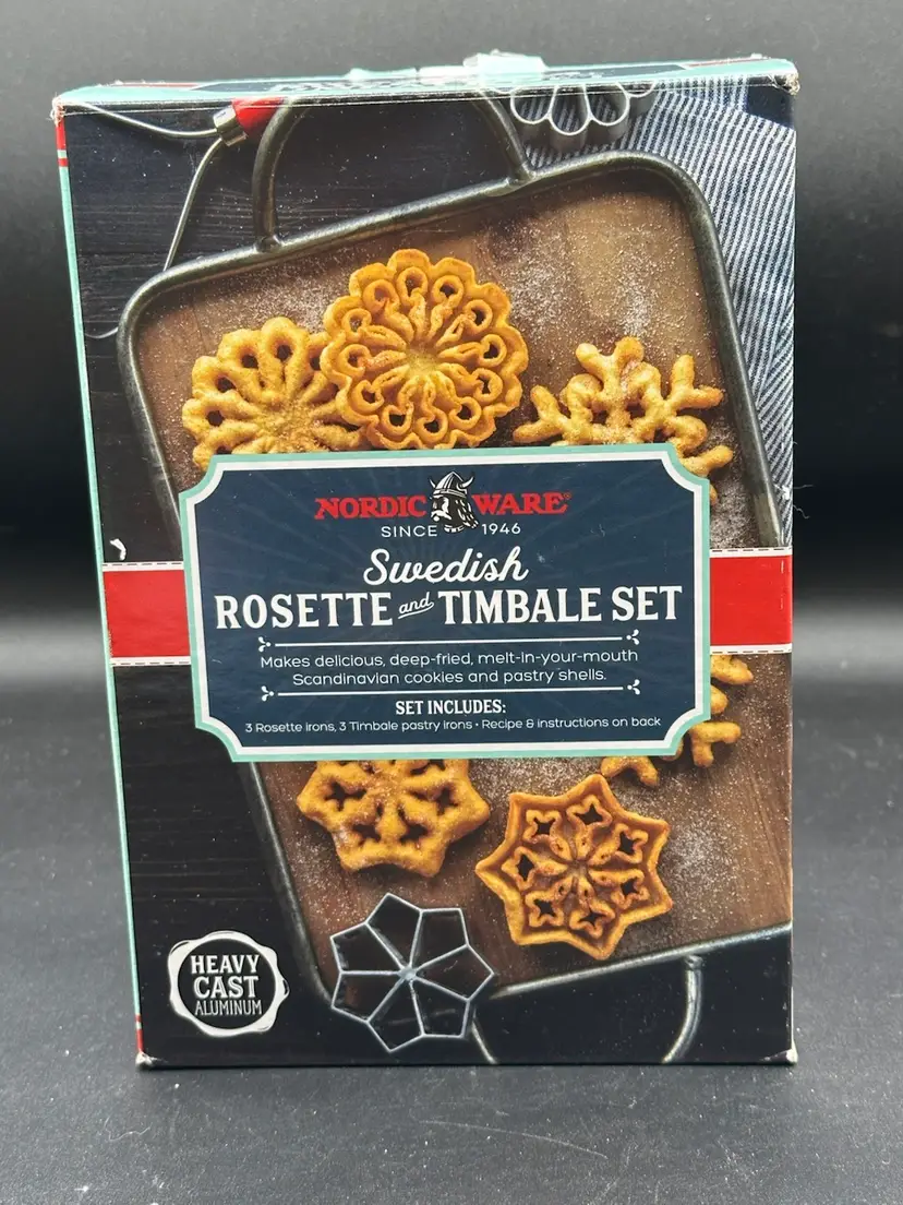 Nordic Ware Swedish Rosette and Timbale Set NEVER USED OPEN BOX