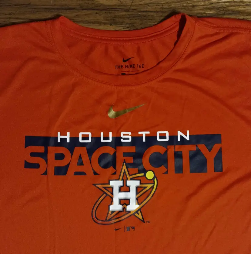 Nike Houston Astros t-shirt Space City Dri-Fit MLB Baseball Rockets Texans