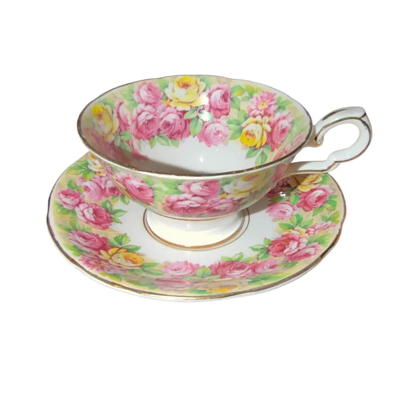 Rosanne Royal Stafford Bone China Vintage Tea Cup & Saucer