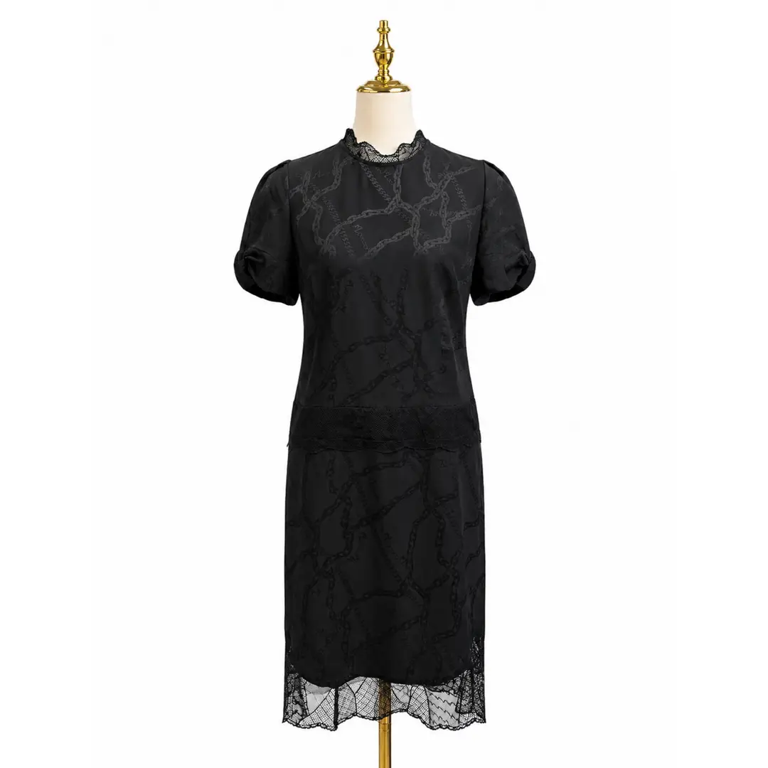 Zadig & Voltaire Black Silk Dress Sz M