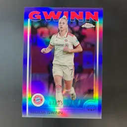 Giulia Gwinn 2024/25 Topps Chrome UWCL Purple /75 (Kit Number) Bayern Soccer Card