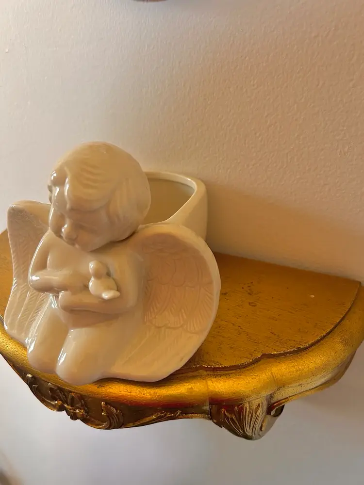 vintage cherub planter