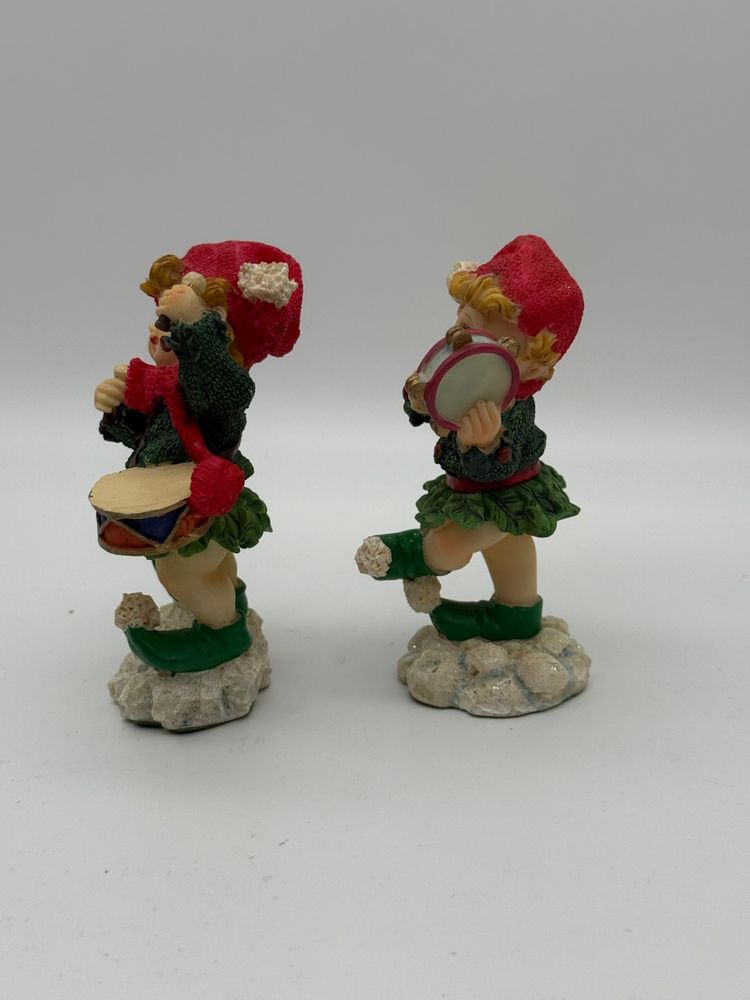 Vintage K’s Collection Christmas Figurines Playing Music, set of 2 children