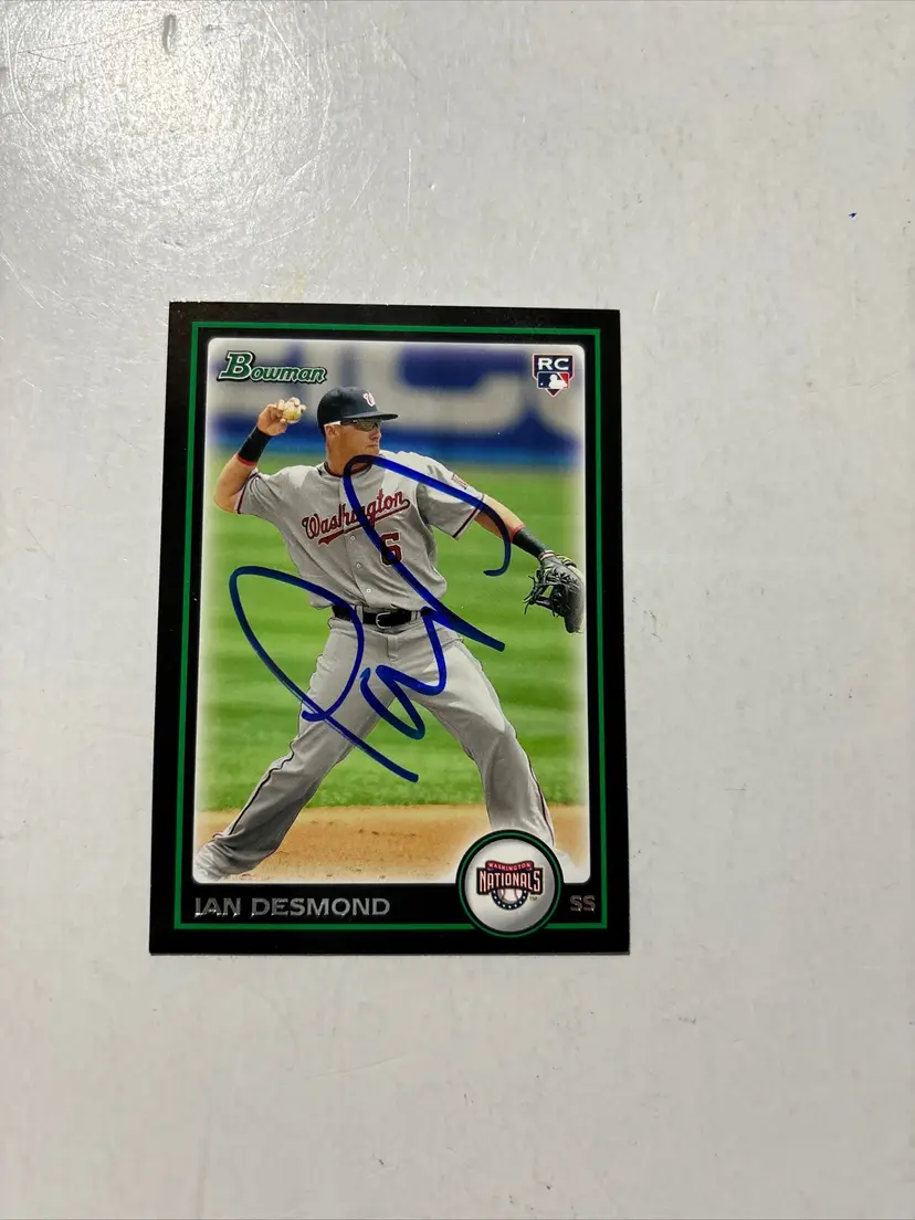 2010 Bowman # BDP14 Ian Desmond Nationals Signed Rc