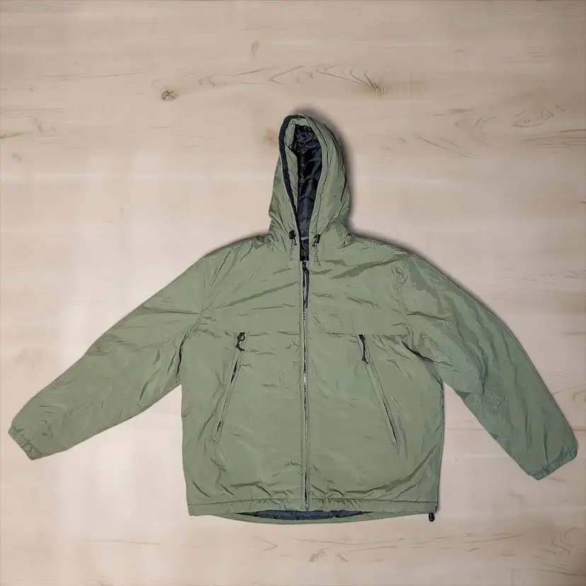 American Eagle Puffer Jacket Performance Outerwear Green/Black Size Mens X-Large 27" Length 27" Armpit-Armpit