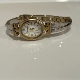 ARMITRON Goldtone Ladies Women’s Watch Ceramic Band