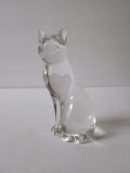 Lenox Clear Glass Cat Figurine