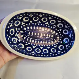 Blue Eyes Wixa Polish Pottery Bowl