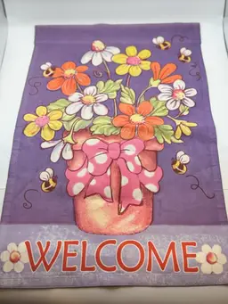 Garden Flag ~ Honey Bees 12” X 18”