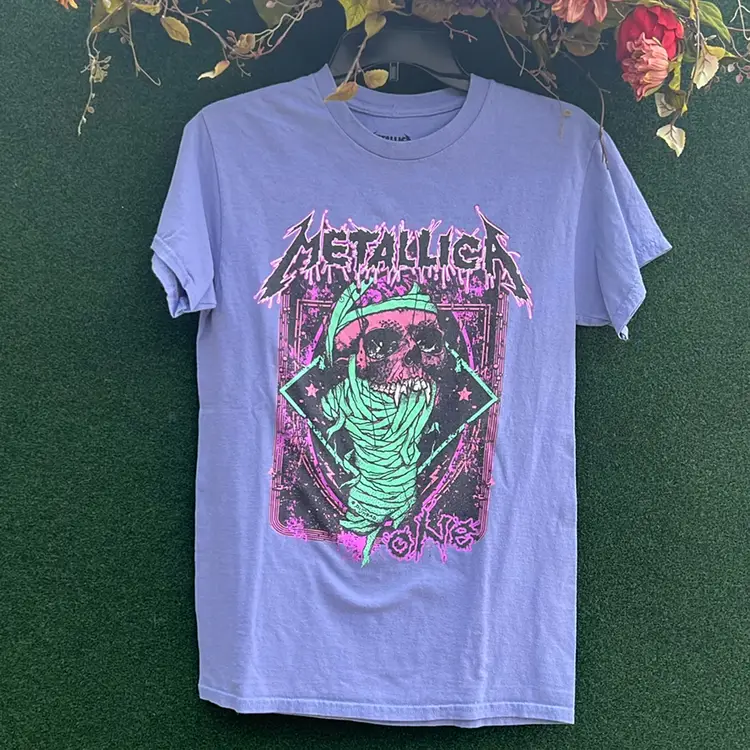 Light Purple Metallica One T-Shirt, Size Small, 2023
