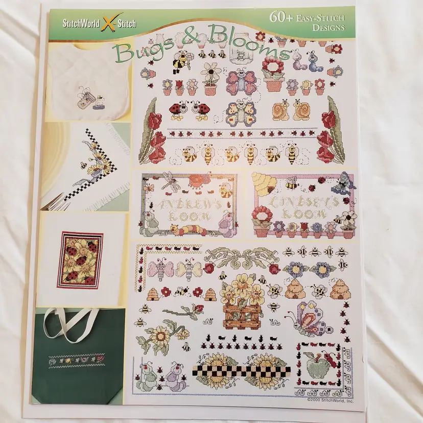Used StitchWorld x-stitch Bugs &Blooms 60+ Cross-stitch designs leaflet