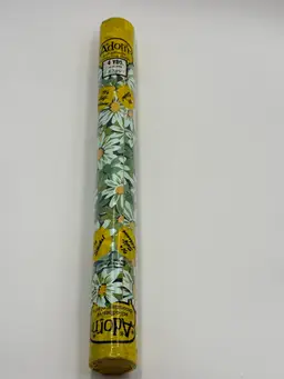 Adorn Self Adhesive Contact Paper Vintage Retro MCM Daisies Green Blue Flowers NOS
