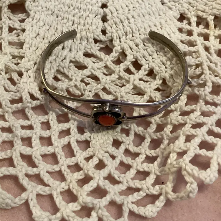 925 Cuff With Carnelian