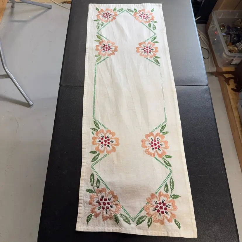 Hand Embroidered Table Runner AS IS