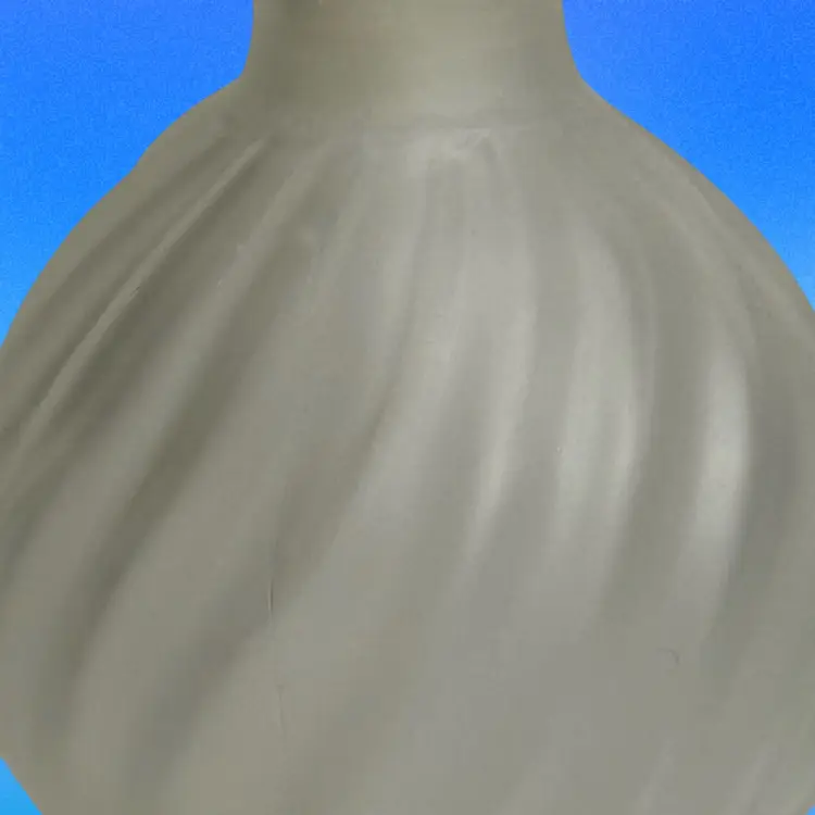 Perfume Bottle Clear Satin Glass Optic Swirl Base With Heart Shaped Stopper 
5-3/4” T x 2-3/4” W