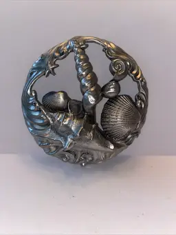 Vintage 1994 Seagull Canada Pewter Etain Zinn Candle/ Potpourri Jar Lid