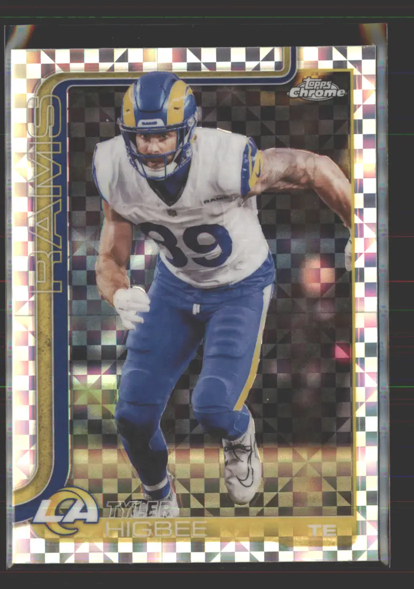 Tyler Higbee 2025 Topps Chrome X-Fractor #172 - (142) - Los Angeles Rams