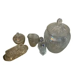 Anchor Hocking Serving Set & Cookie Jar