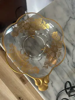 Silver City 24 K Gold Detail Bon Bon Dish