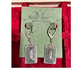 Wild Horse Silver-tone Dangle Earrings