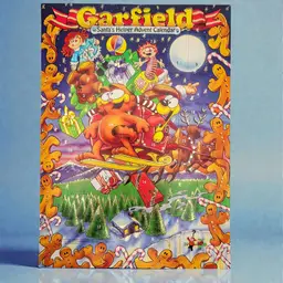 1978 Garfield Santa's Helper Advent Calendar Old Stock Flaps Never Opened HTF