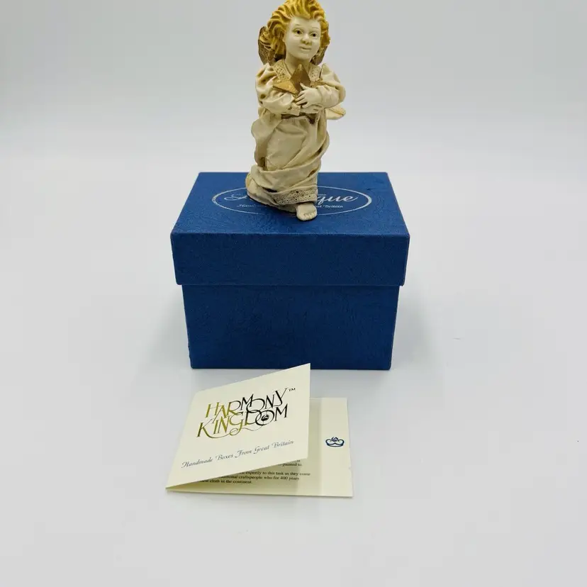 Harmony Kingdom England Celeste Angel Figurine Trinket Box Vintage