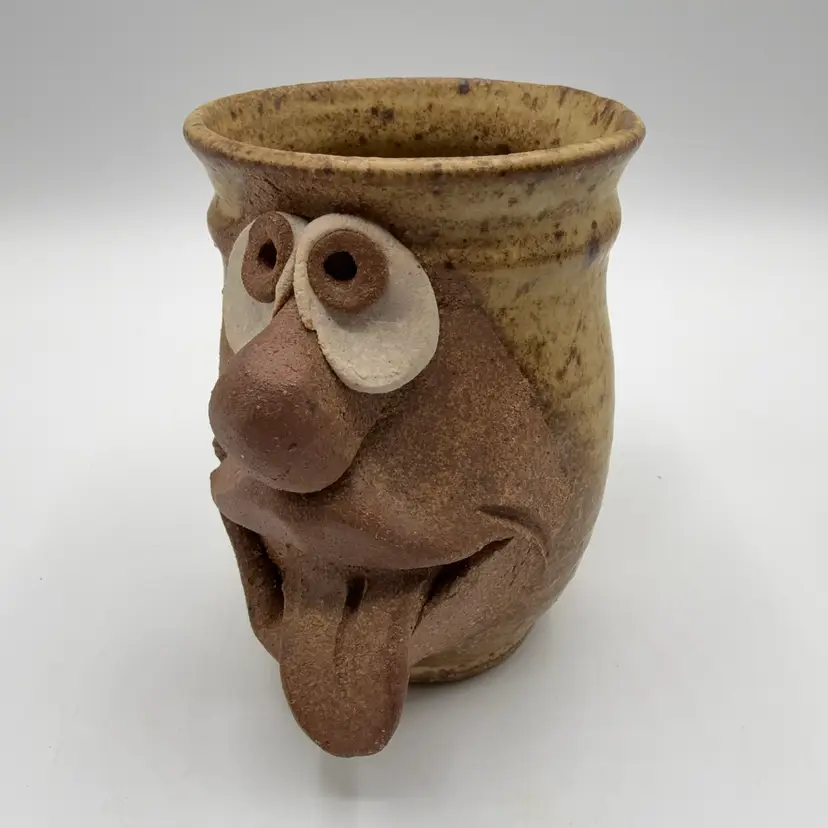 Funny Face Pottery Mug
