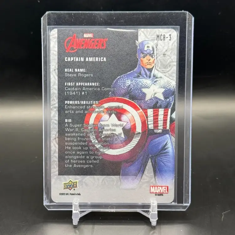 2024 Upper Deck Avengers - Captain America Metal Card!