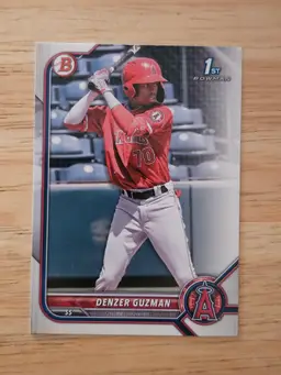 2022 Bowman Baseball Bowman Prospects Denzer Guzman Los Angeles Angels Card #BP-138