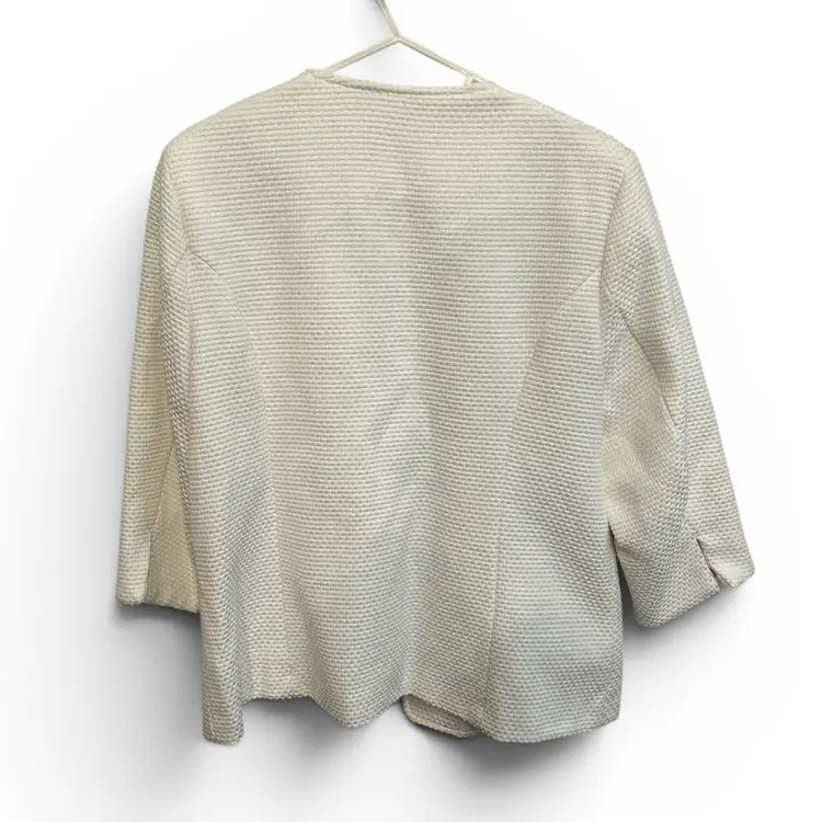 Joni P White Women's Zip Up Jacket - Size Medium