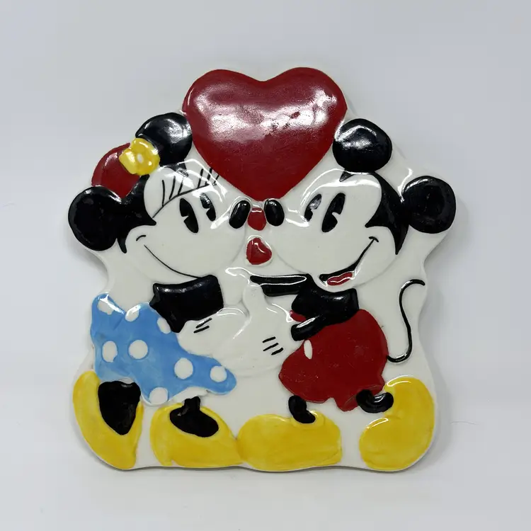 Treasurecraft Mickie Minnie Ceramic Trivet, 1970s (0055-26)