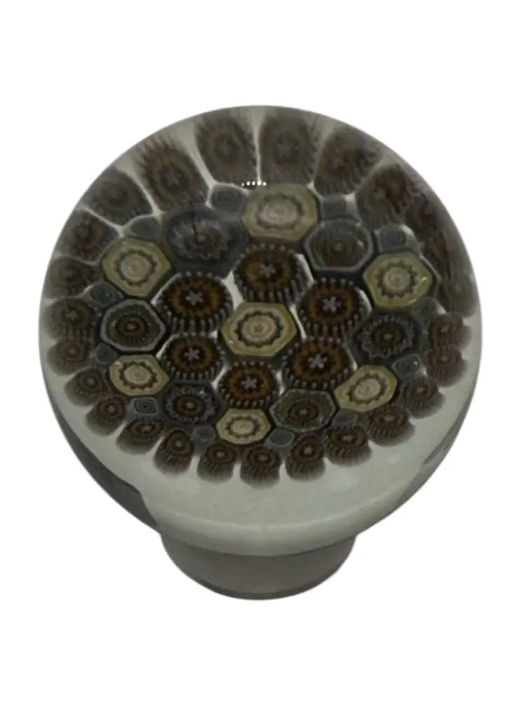 10. Borosilicate Art Glass Honeycomb Millefiori Marble Unsigned