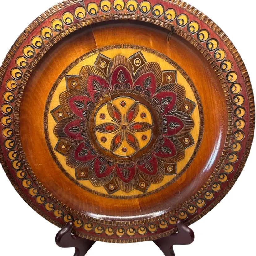 Wooden Vintage Hand carved Probable Made In Poland