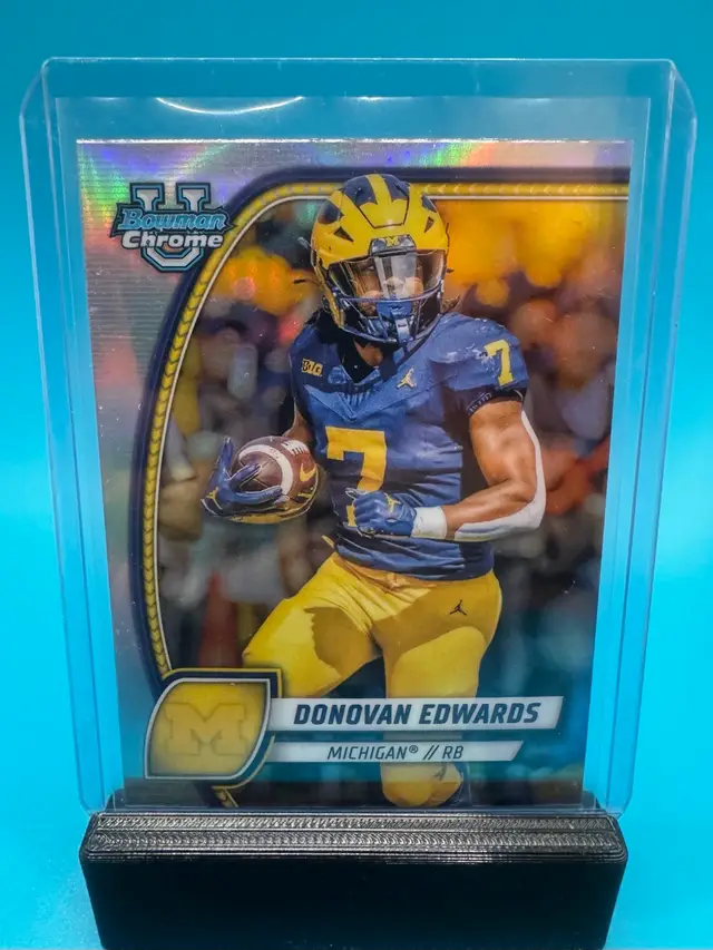 Donovan Edwards Bowman Chrome U Refractor Michigan Wolverines