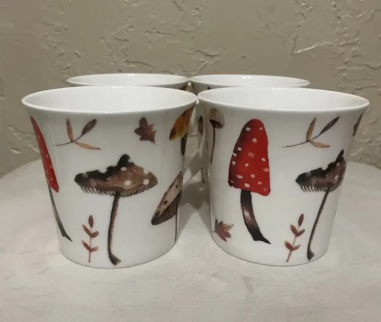 Rose of England Mushroom Cups