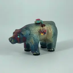 Miniature Raku Pottery Mini Spirit Friend Fetish Bear Figurine