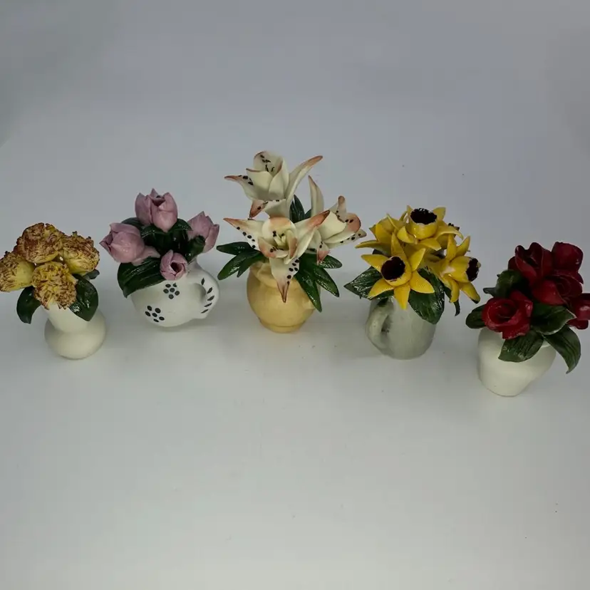 Franklin Mint's "Flowers of the Year" Capodimonte Collection 1981-1982 CHOOSE 1