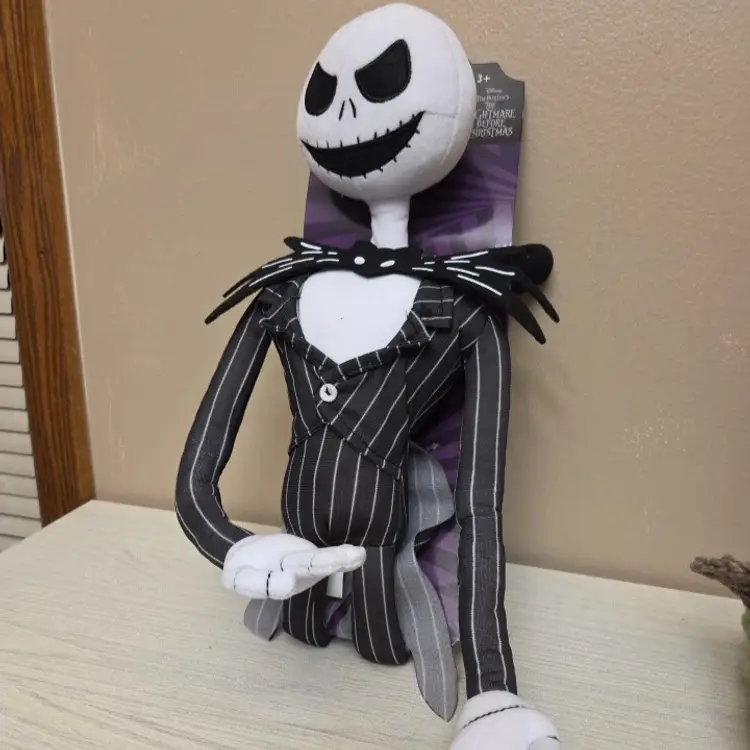 Disneys Nightmare Before Christmas Poseable Jack Skellington Plush 24"