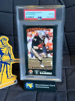 BO JACKSON 1988 Raiders Smokey the Bear PSA 6